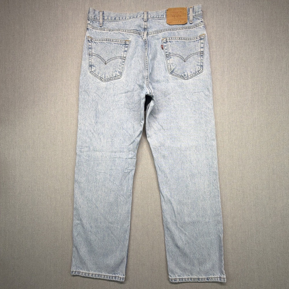 Vintage Levis 505 USA Made Jeans Blue Straight Leg Denim 36x29 (Fits 35x28)